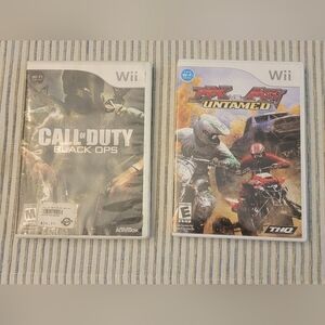 Nintendo Wii Games Lot: Call of Duty: Black Ops & MX vs ATV Untamed With Manuals